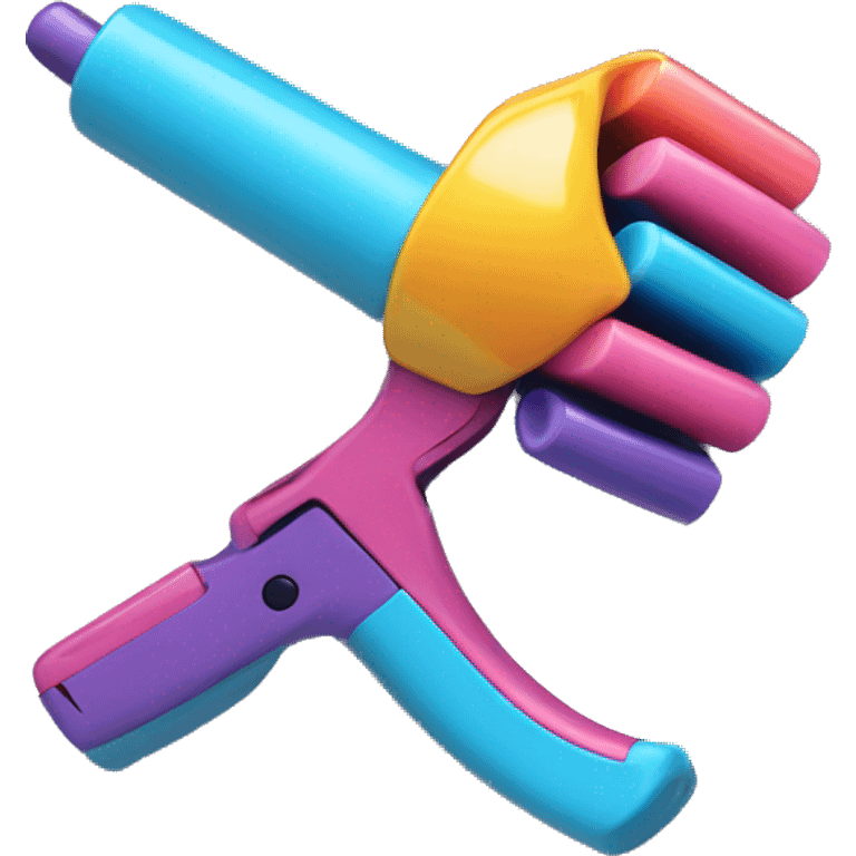 a  single plastic colorful Curler emoji