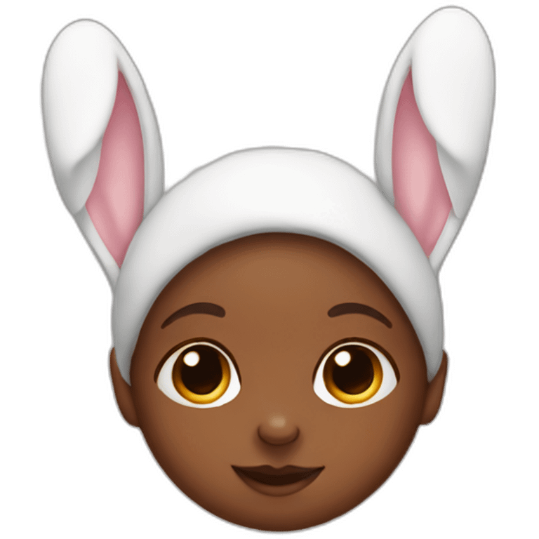 Newborn with bunny ears emoji