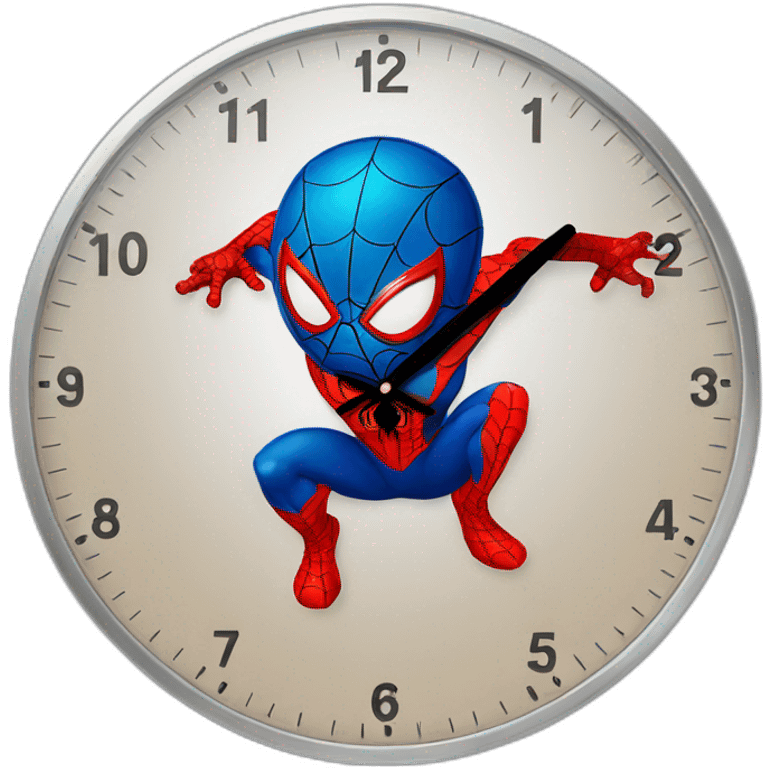 Spiderman clock emoji