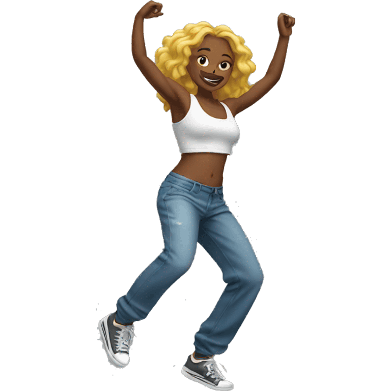 woman dancing hiphop emoji