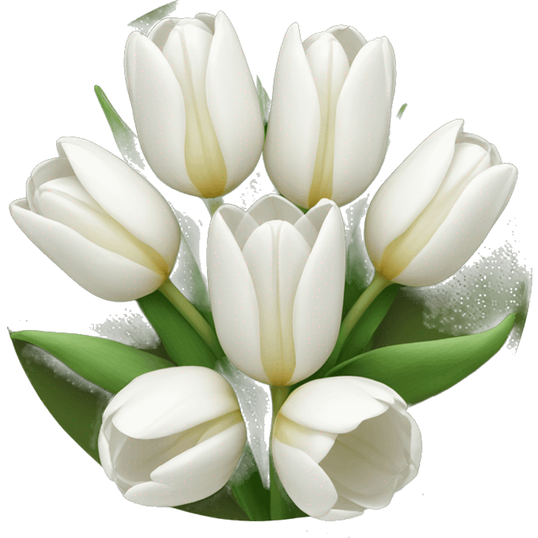 white tulip bouquet  emoji