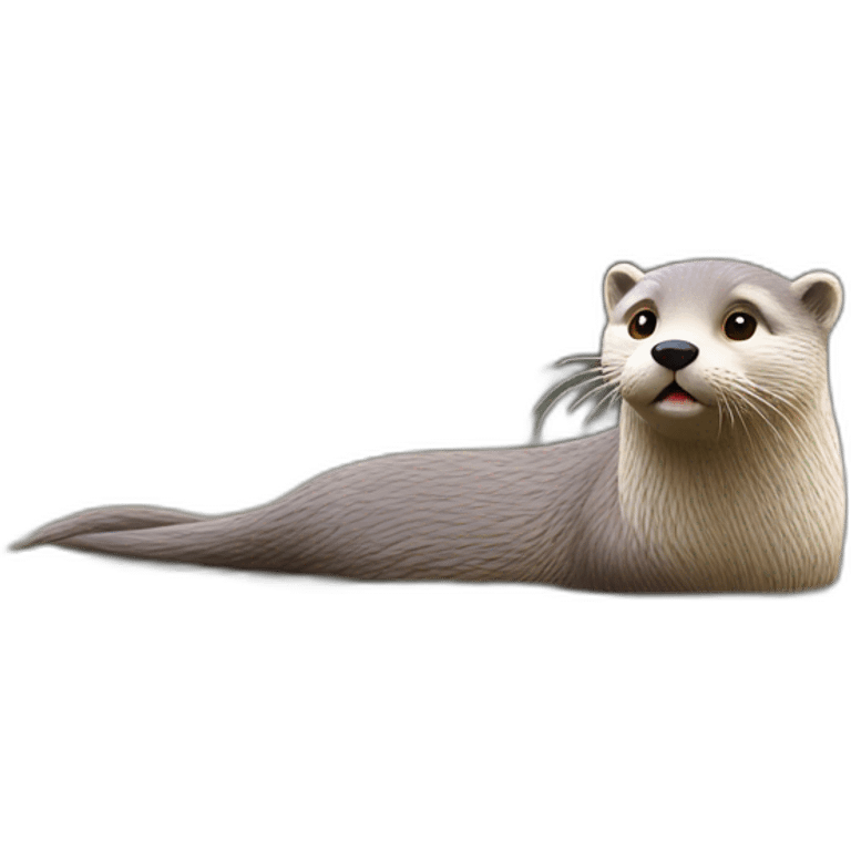 Chat sur une loutre emoji