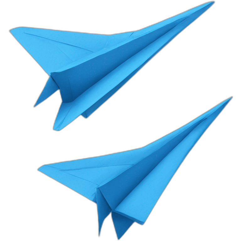 three blue paper airplanes emoji