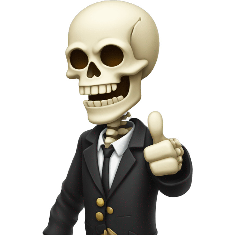 Skeleton thumbs up emoji