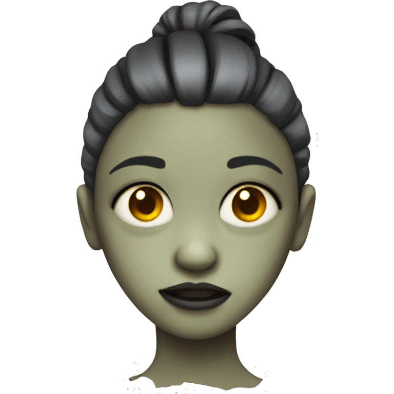 girl zombie with an under cut pony tail emoji