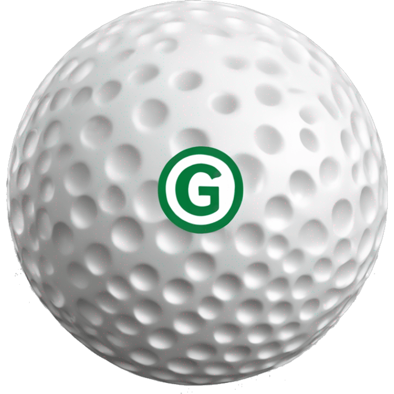 golf ball with “GB” monogram emoji