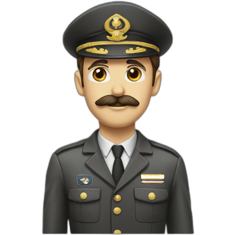 Pilote avion moustachu jeune emoji