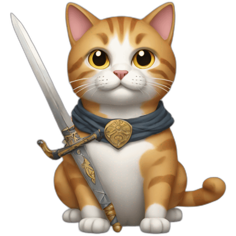 Cat with sword emoji