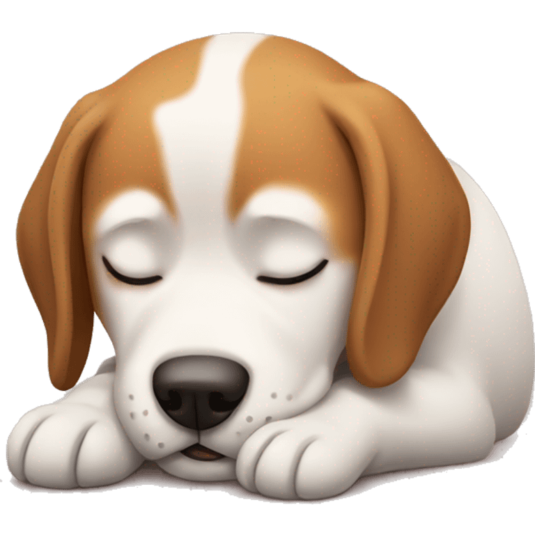 Relaxing dog with close eyes  emoji