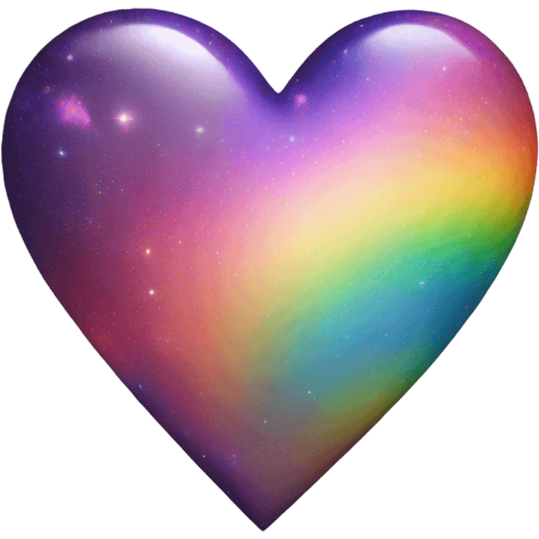 Rainbow galaxy heart  emoji