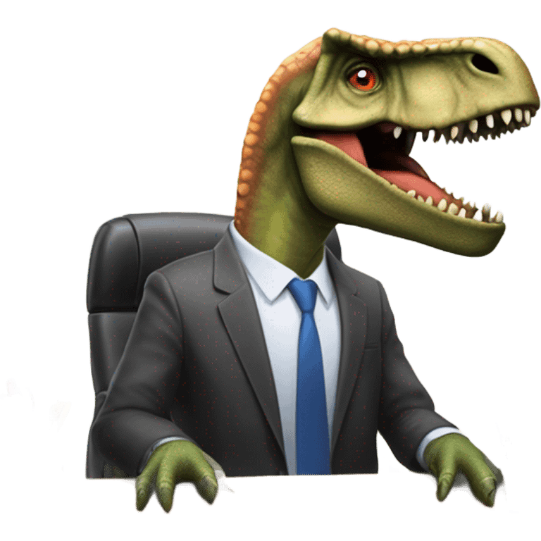 sad office dinosaur emoji