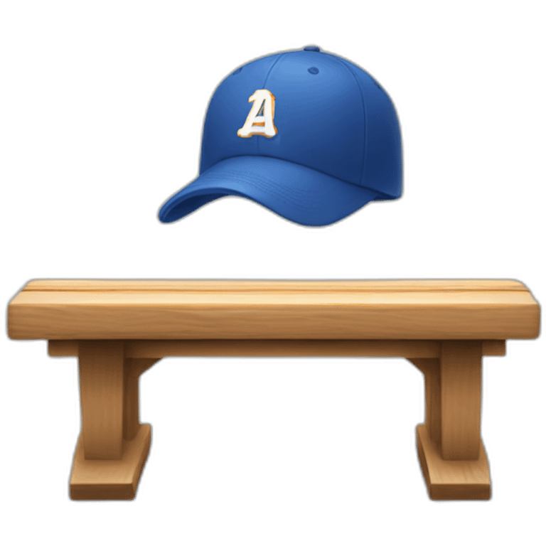 baseball hat and bench emoji