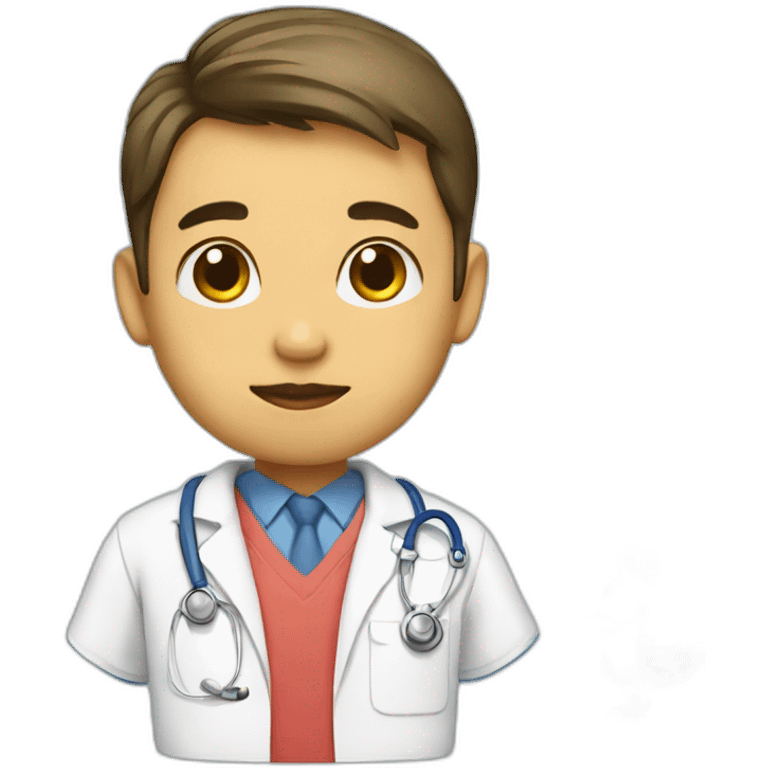 Boy duck with nurse clothes emoji