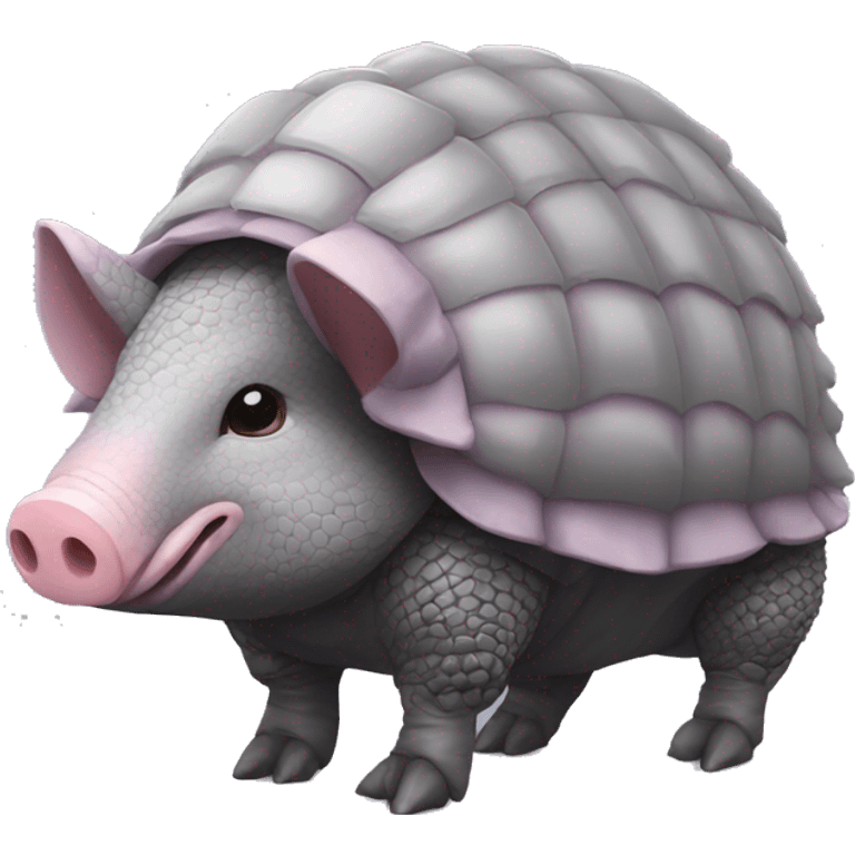 Lavender gray Pig armadillo darth Vader fanned tail feathered tail pig armadillo darth Vader face emoji