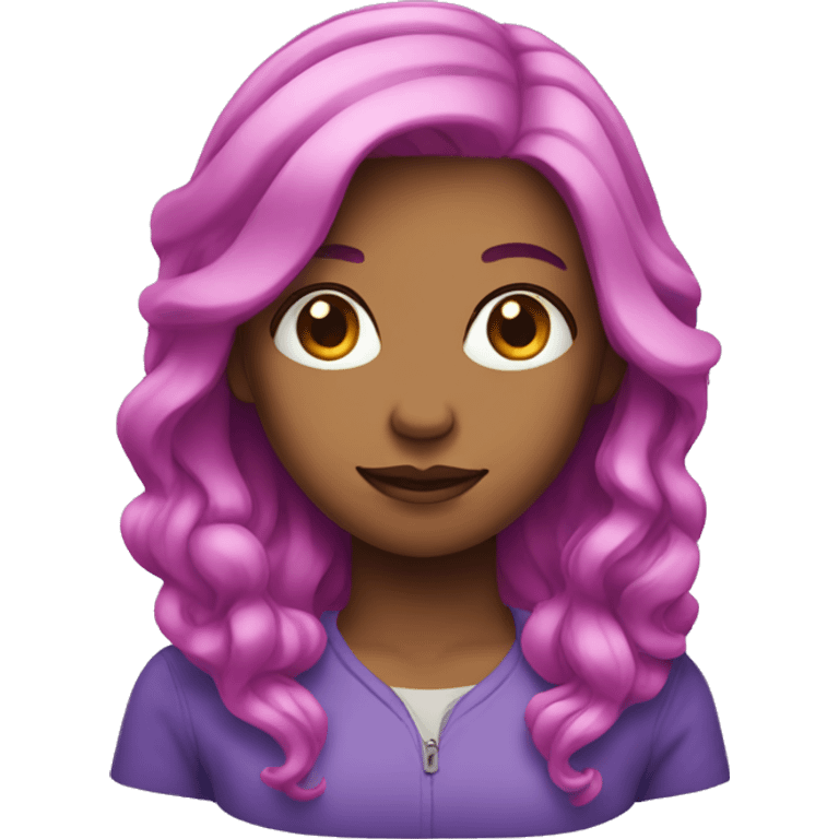 woman with pink purple hair emoji