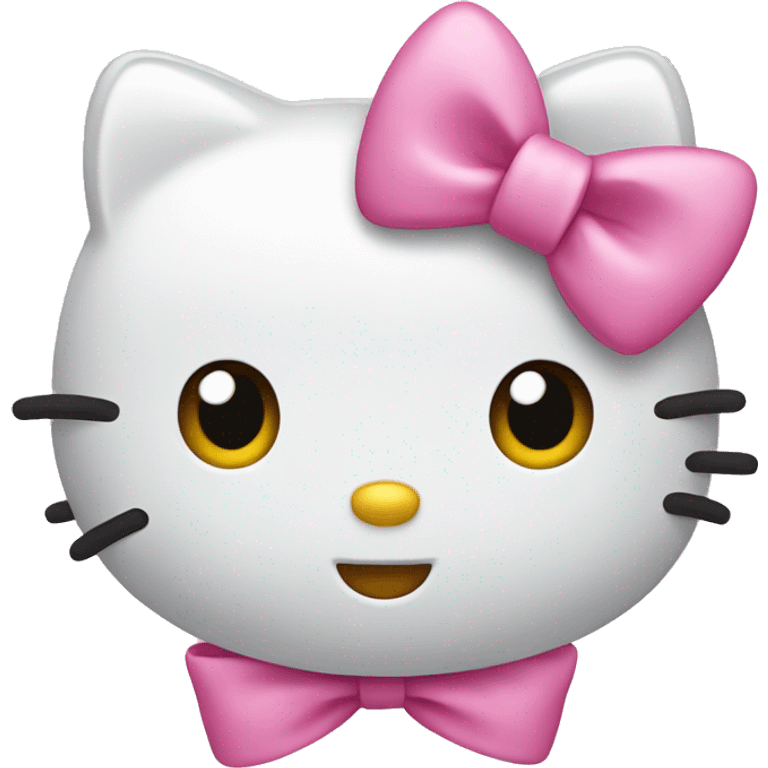 Hello kitty with a pink bow emoji