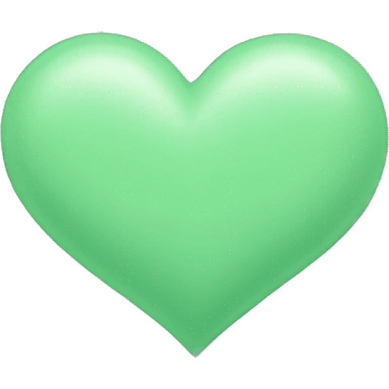 Pastel green heart emoji emoji