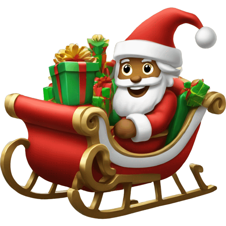 Christmas presents in sleigh  emoji