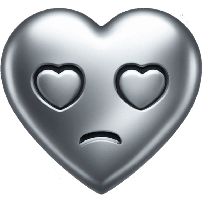 Chrome heart with small heart close to it emoji