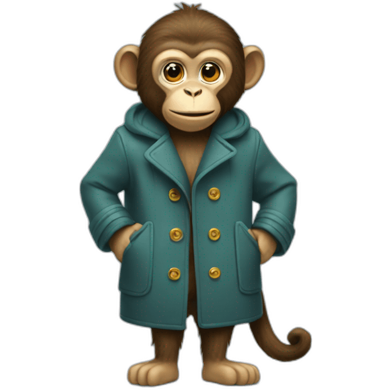 monkey wearing a coat emoji