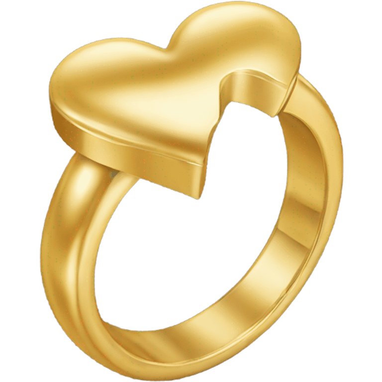 gold heart-shaped ring emoji