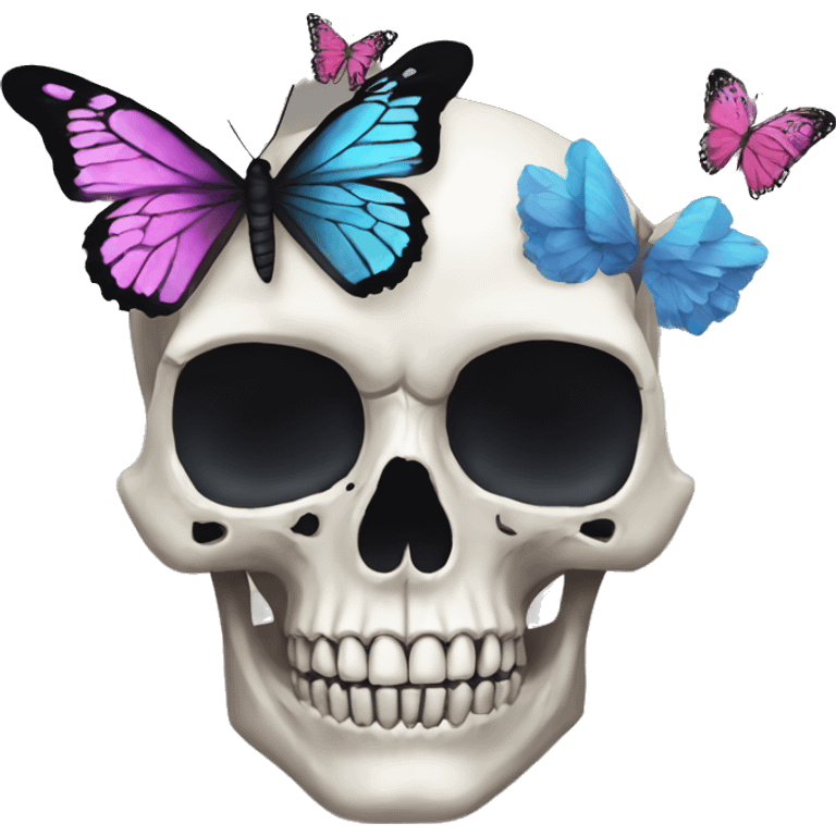 Skull butterflies emoji