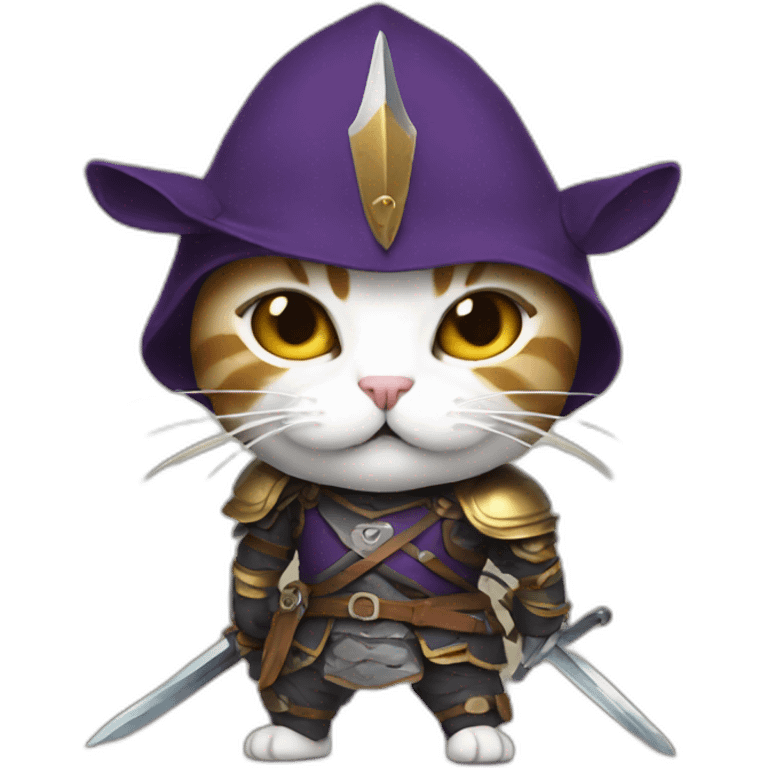 Cat swordman emoji