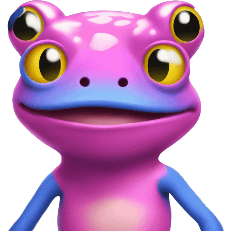 pink and blue frog mixed with stephen curry emoji