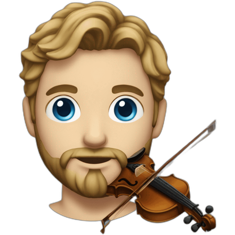 Violín player with Blue eyes and beard emoji