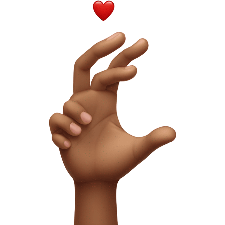 Heart win hand touch emoji