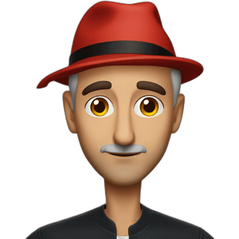 stanley tucci wearing a cardinal hat emoji