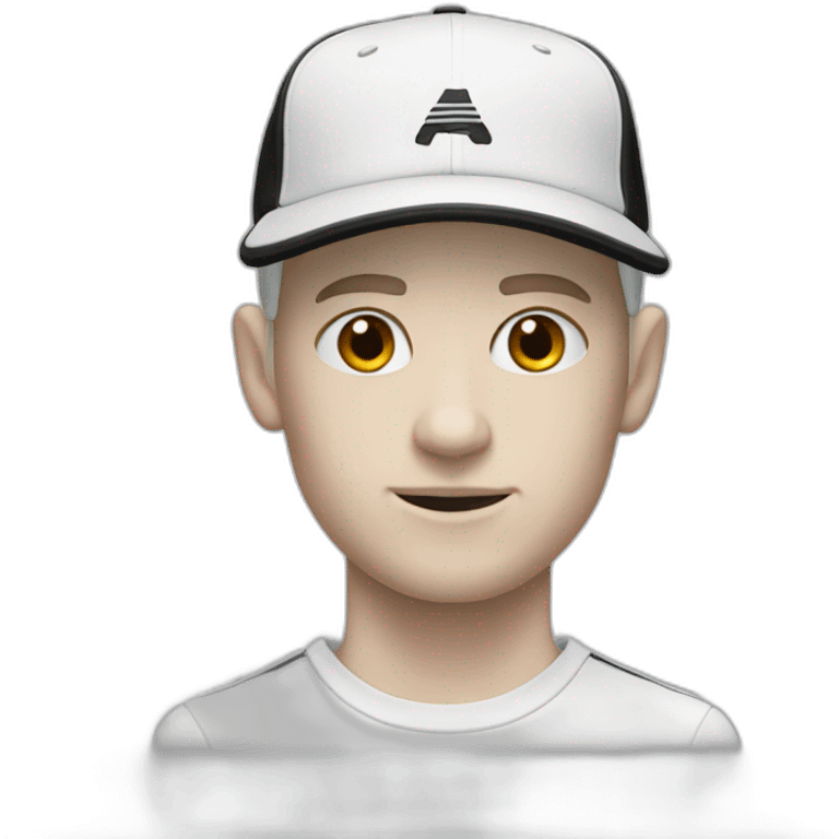 pale man with a black adidas cap emoji