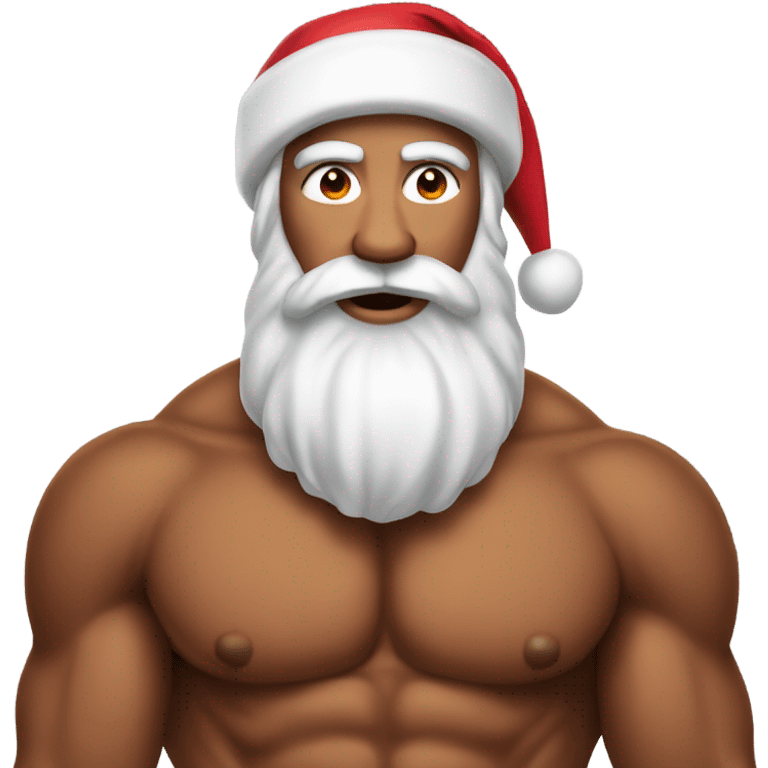 santa muscles emoji