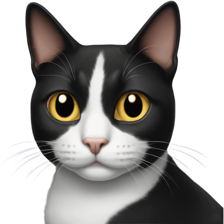 Tuxedo cat emoji