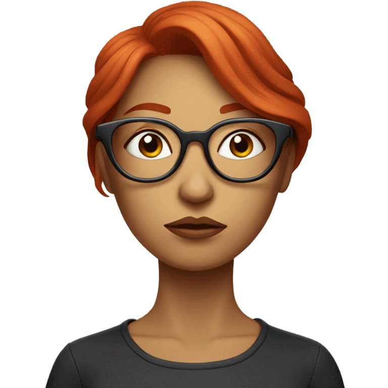 red hair woman nutritionist with glasses thinking money emoji