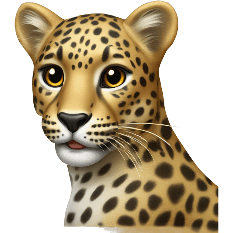 Leopard with a bow  emoji