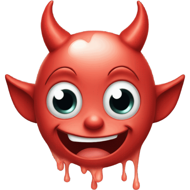 Cute devil happy tear emoji