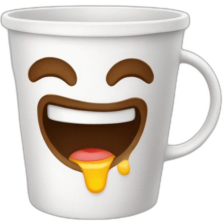 coffee cup with the feelings Awesome! Amazing! Unbelievable! emoji