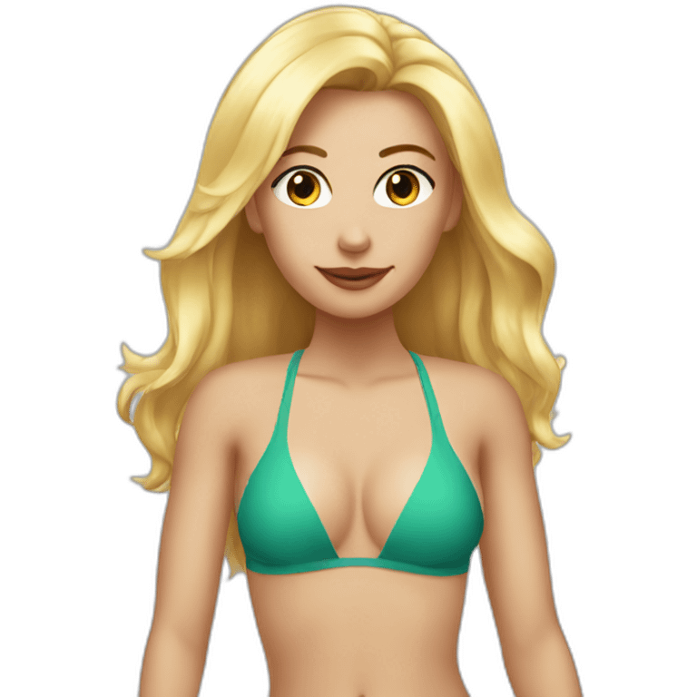 sexy blonde in swimsuit emoji