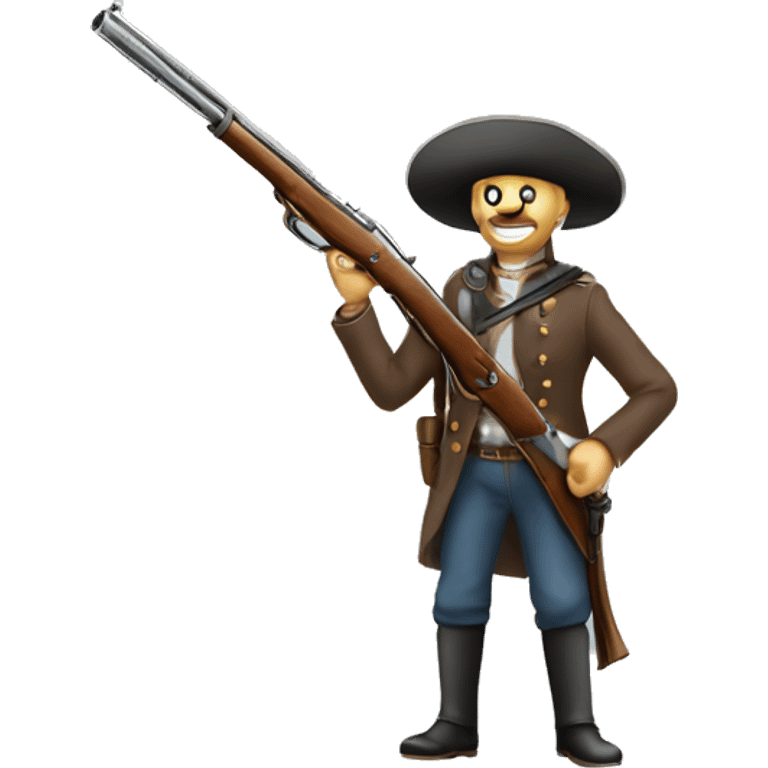 old long rifle standing front view emoji