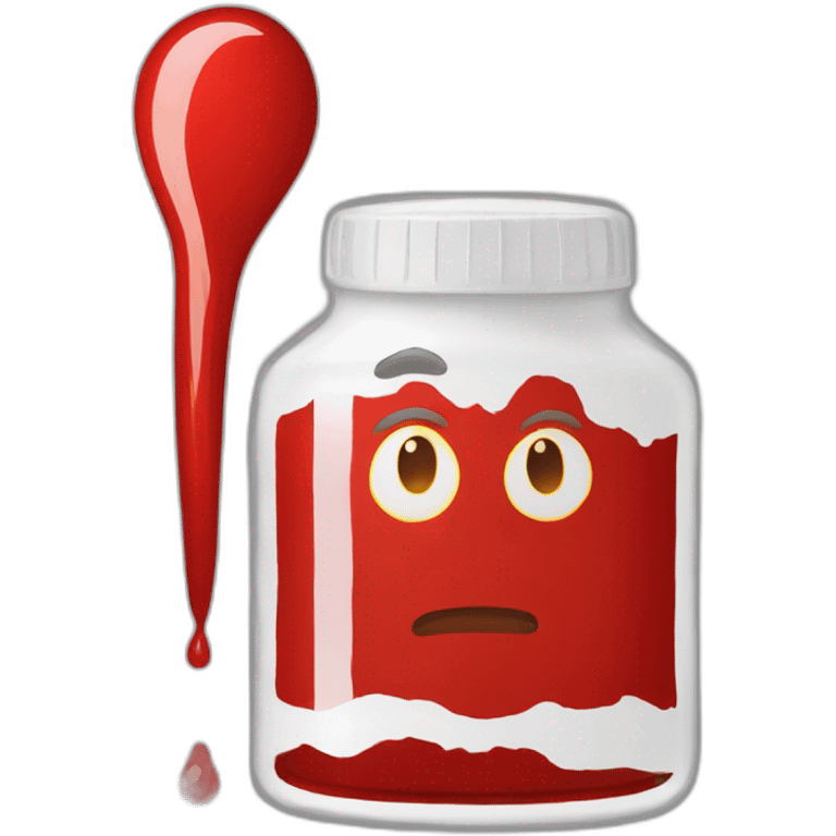 incadenced red bulb paint style emoji