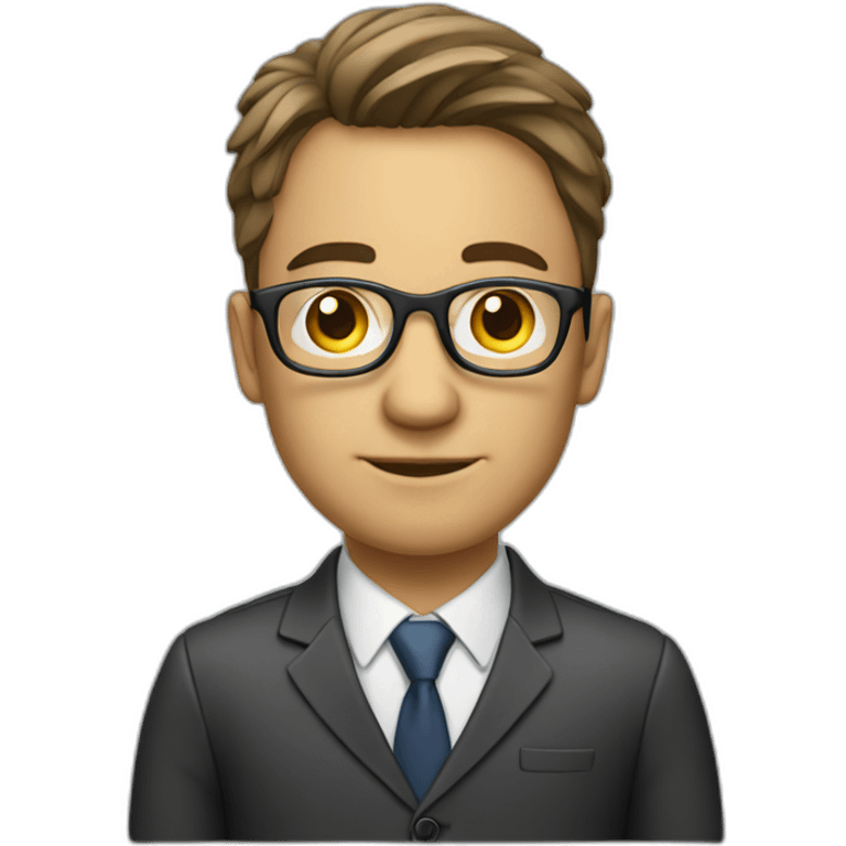 Businessman with glasses and notebook emoji