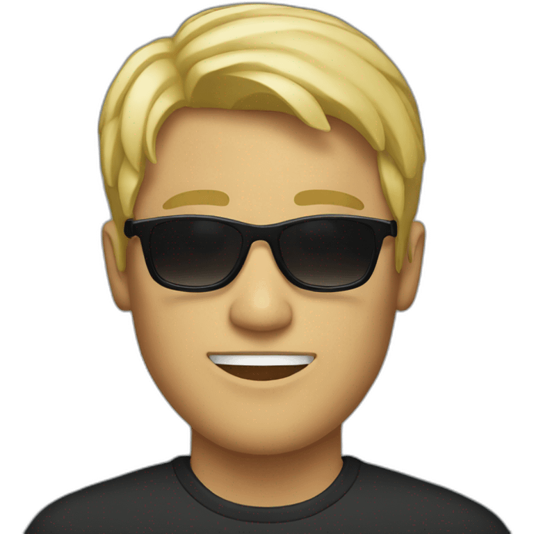 guy with blonde hair and sunglasses emoji