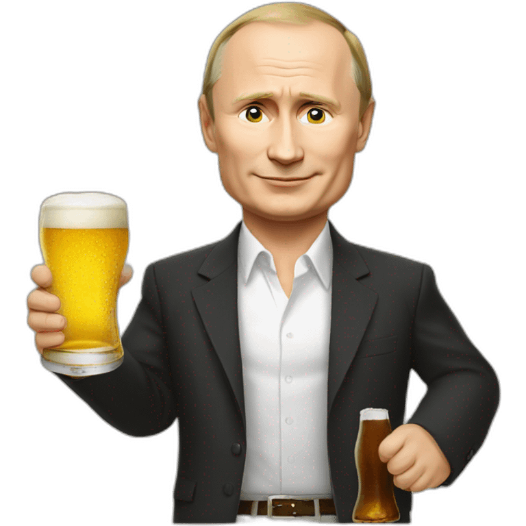 Putin with beer emoji