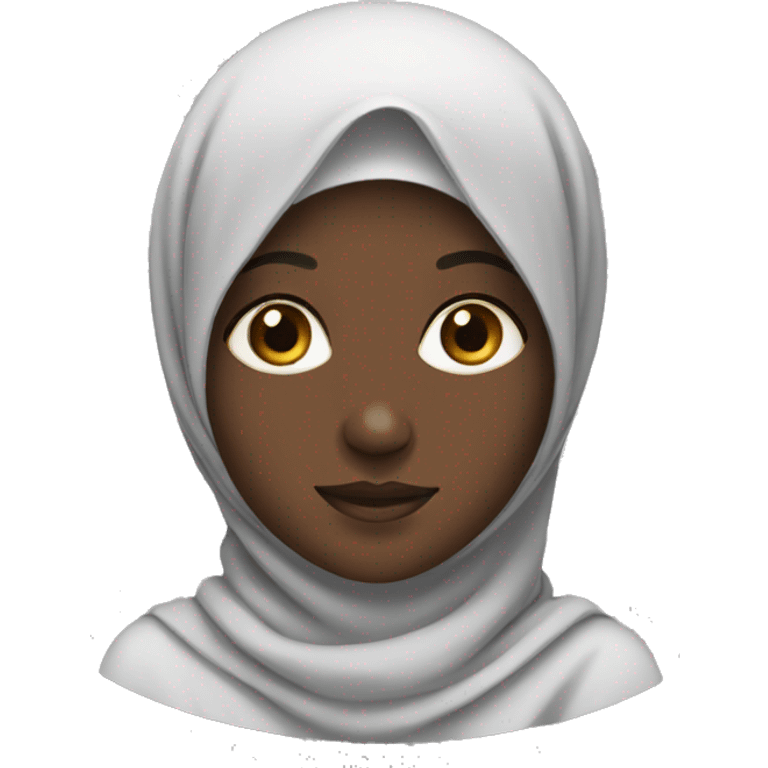 Black girl with hijab emoji