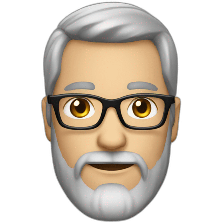 50YO straight male with beard and specs emoji