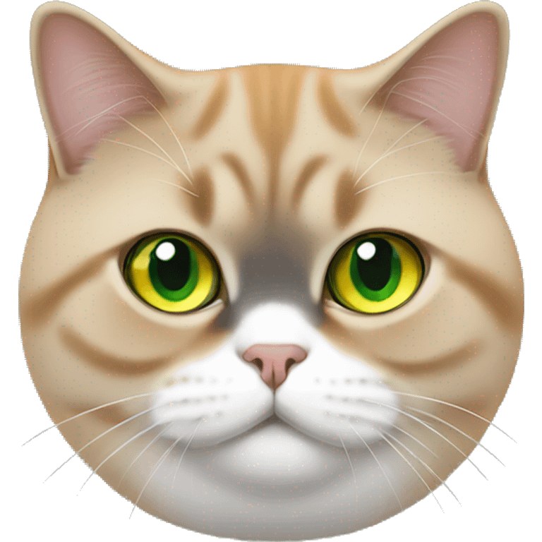 Orange Green eyed fat British shorthair cat  emoji