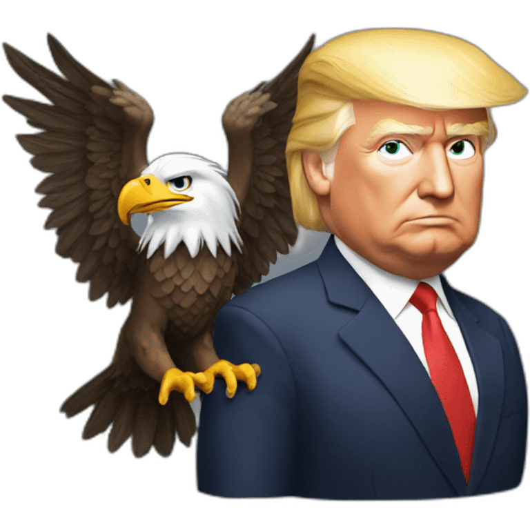 Donald trump with an eagle emoji