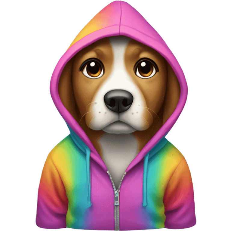 Dog wearing a hoodie  emoji