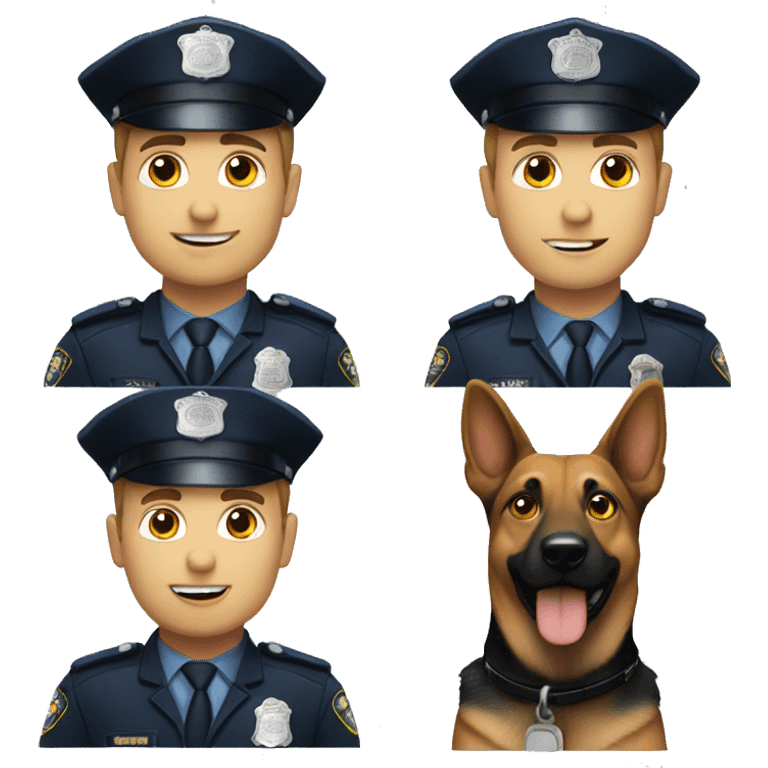 Police dog handler  emoji